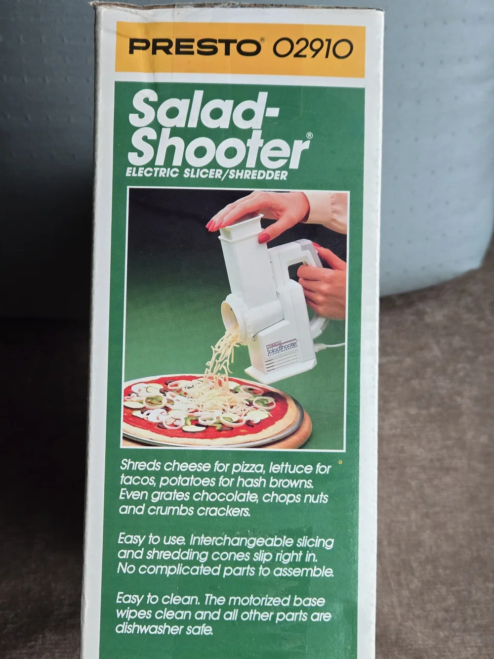PRESTO Salad-Shooter Electric Slicer-Shredder - White - Picture 4 of 5